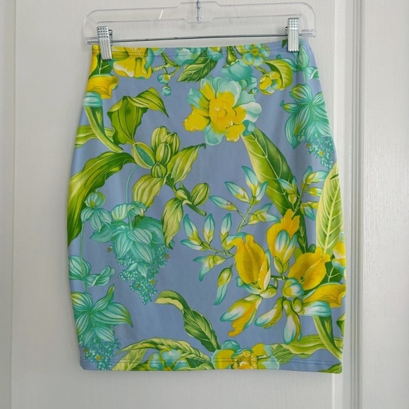 Manuel Canovas Skirt Floral Jersey Pencil - Picture 2 of 5